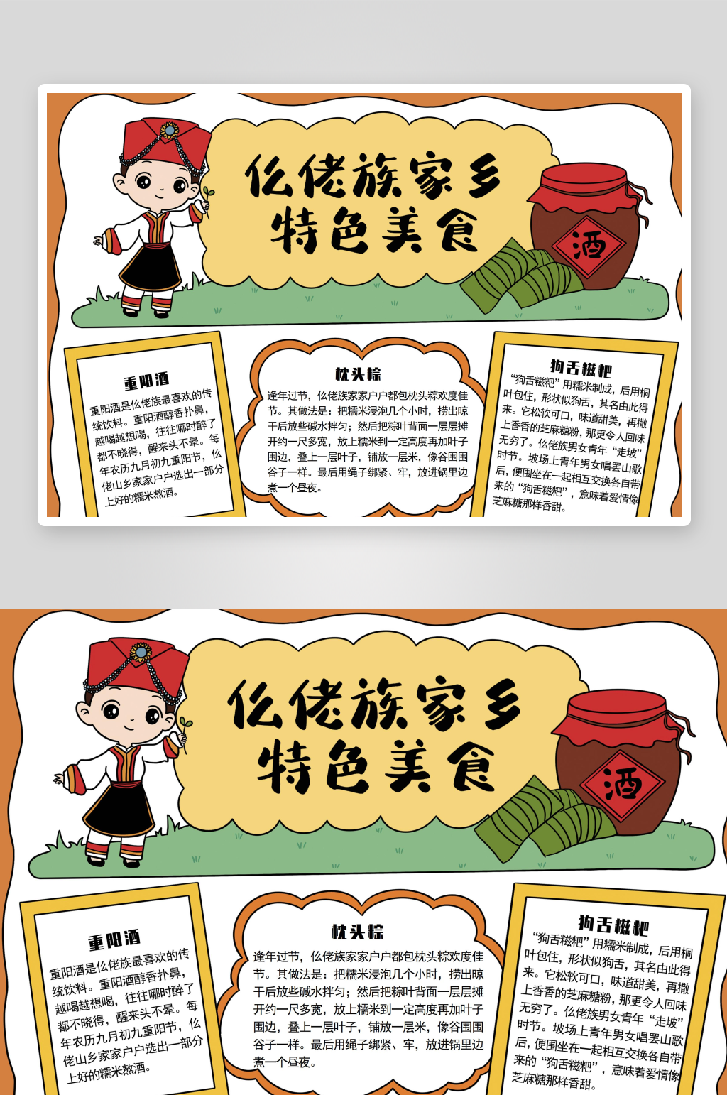 中華美食宣傳手抄報素材