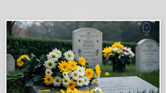 清明节扫墓祭祖鲜花菊花墓碑纪念-众图网