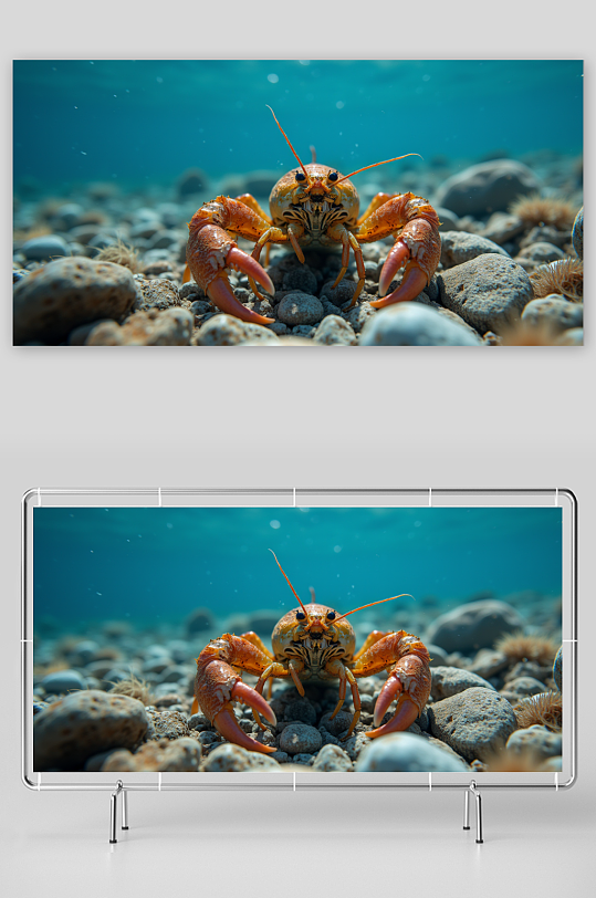 海洋世界海洋生物龙虾素材保护海洋生物