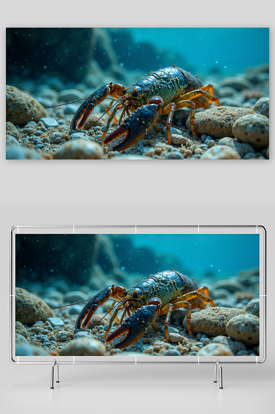 海洋世界海洋生物龙虾素材保护海洋生物