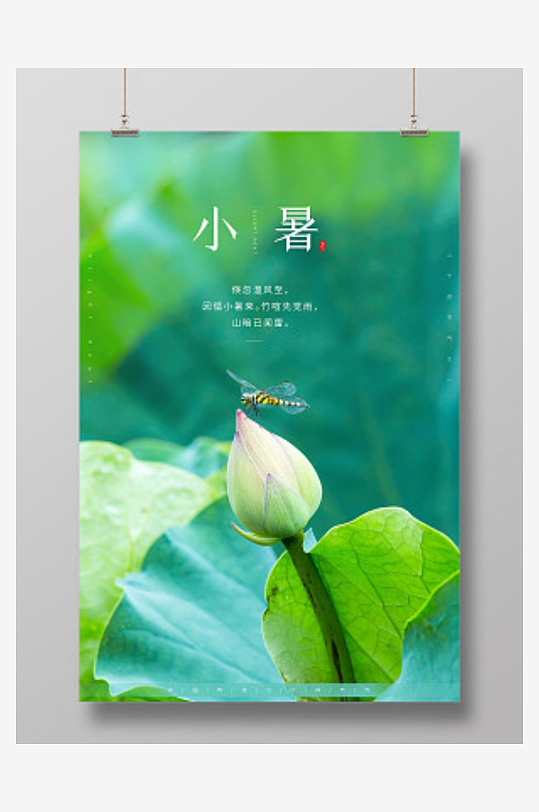 簡約小暑二十四節(jié)氣宣傳海報二十四節(jié)氣24