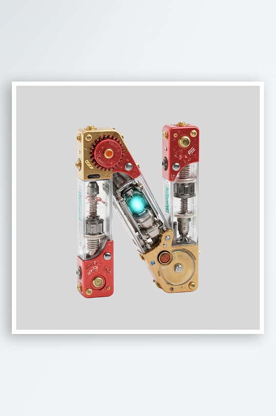 红金机甲风英文字符