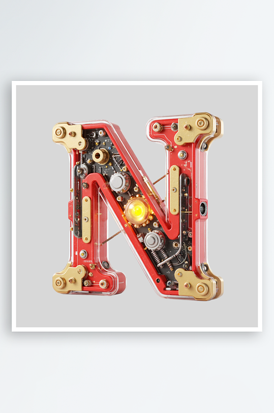 红金机甲风英文字符