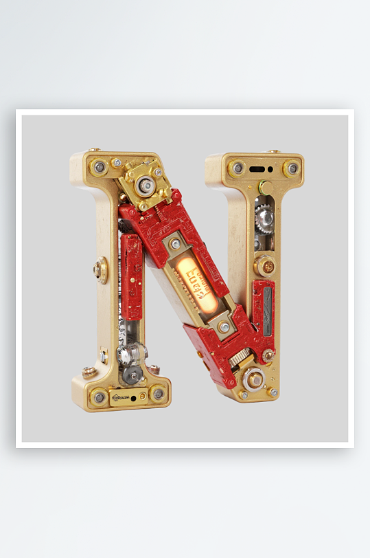 红金机甲风英文字符