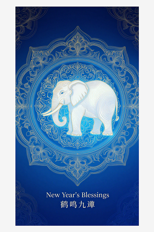 祥瑞国风白象大象敦煌背景敦煌飞天-众图网