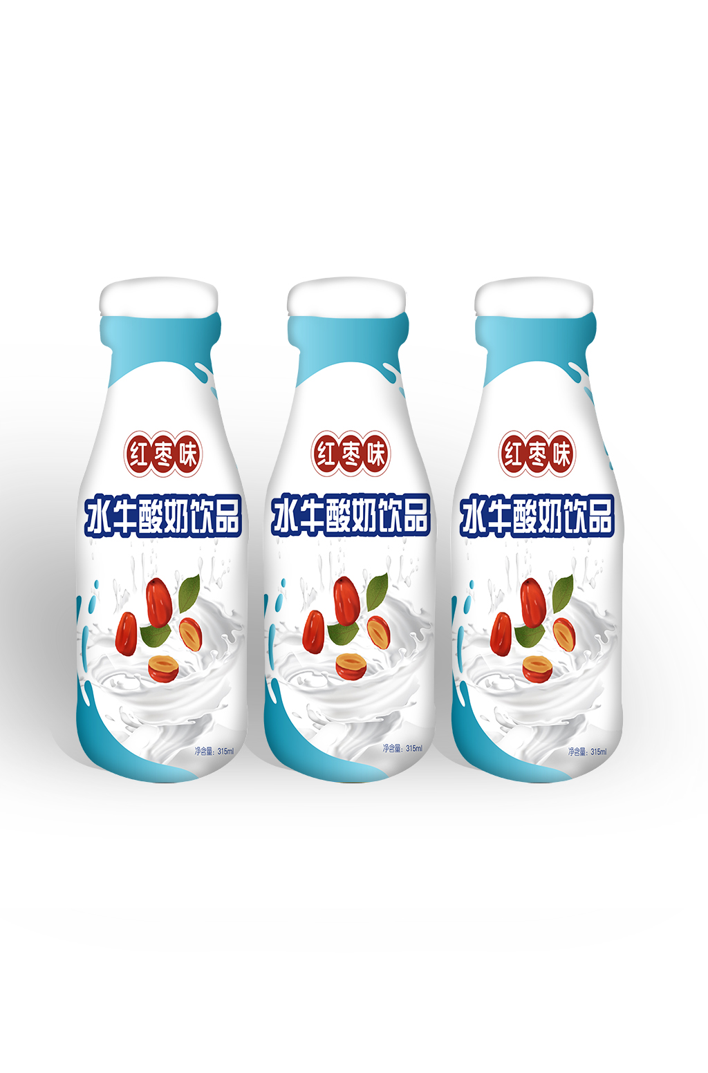 时尚水牛酸奶饮品素材