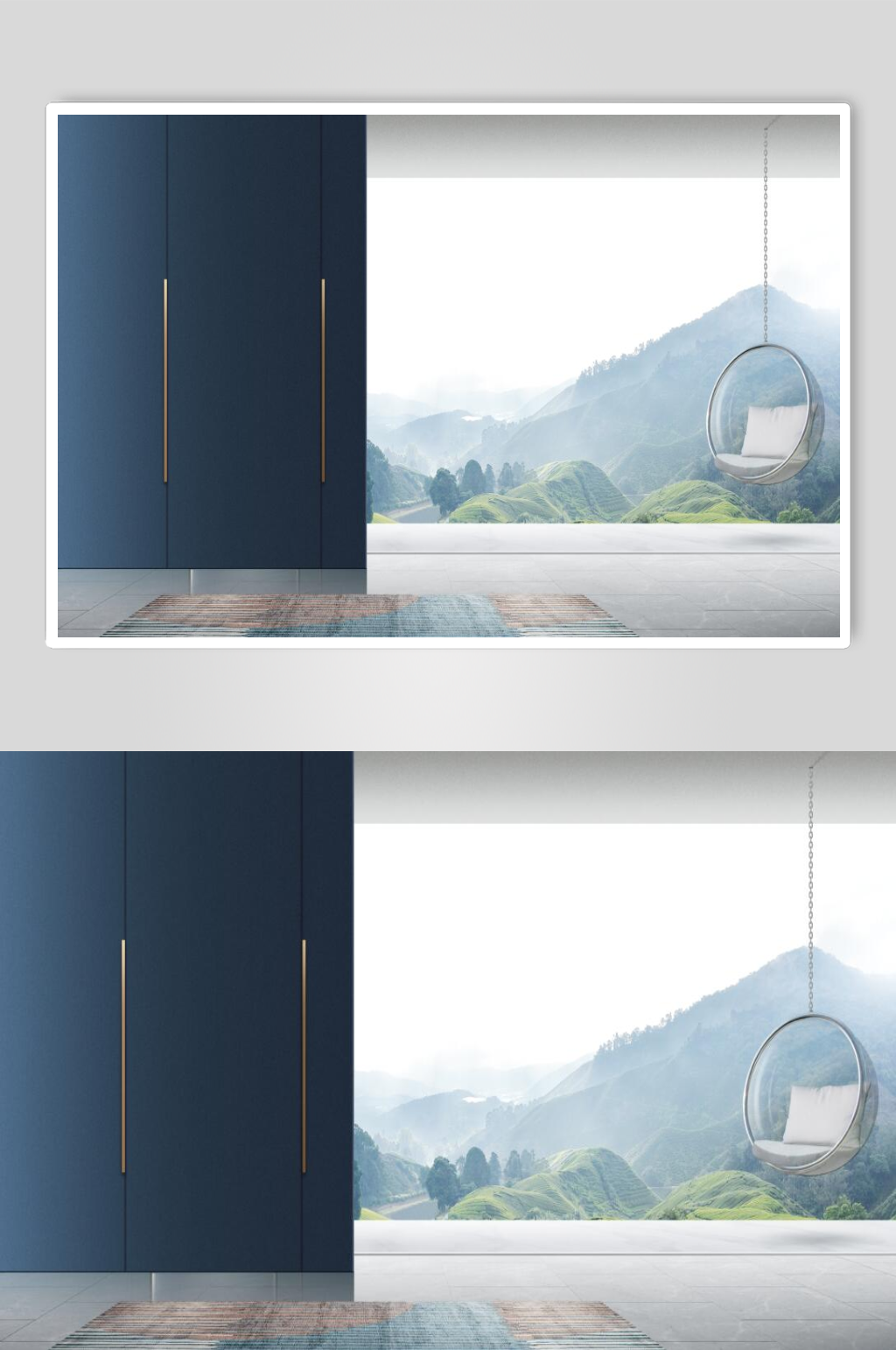 中西结合隔断飘窗背景素材