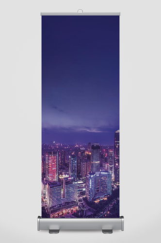 紫色城市都市背景