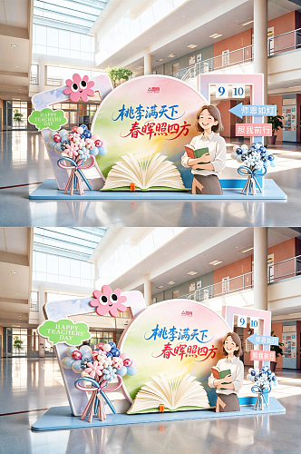 教师节活动氛围布置美陈