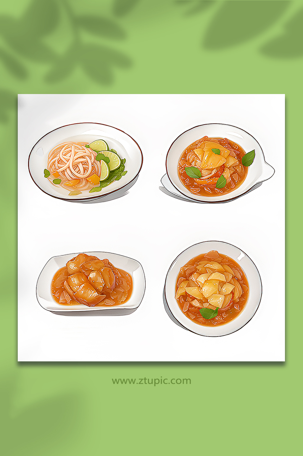 四份诱人美食素材124素材
