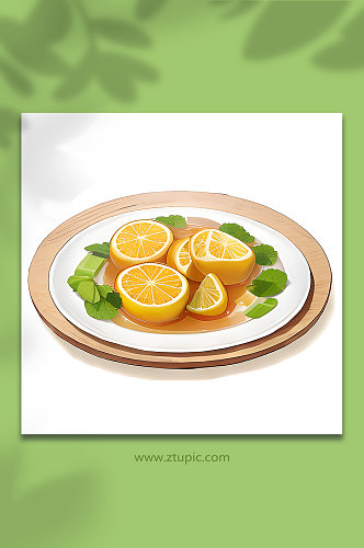 橙色小吃菜肴系列205