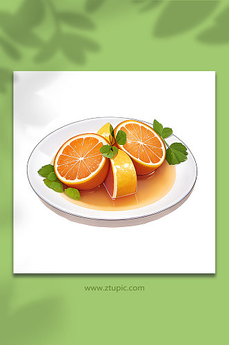 橙色小吃菜肴系列241