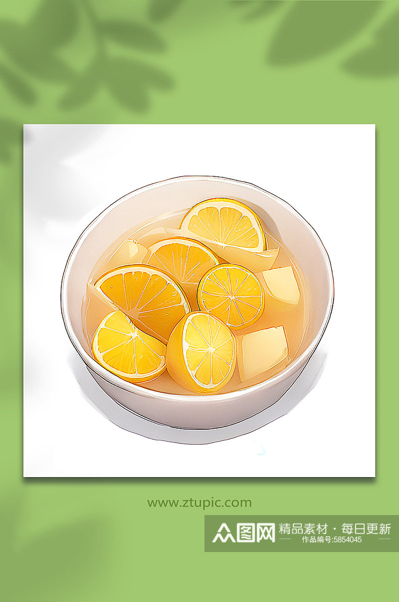 柠檬美食水果饮料元素素材