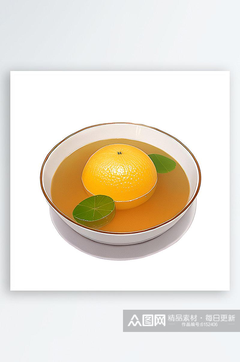 橙色新鲜水果汤类美食素材素材