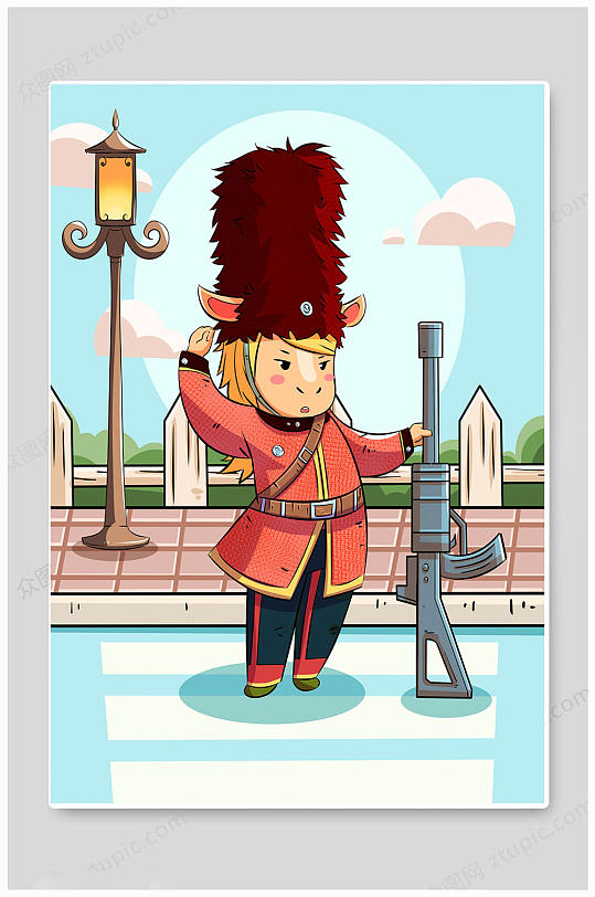 马十二生肖拟人海报-众图网