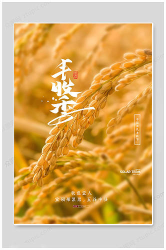 大气高端中国农民丰收节海报