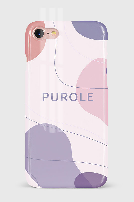 110紫色莫兰迪清新简约手机壳