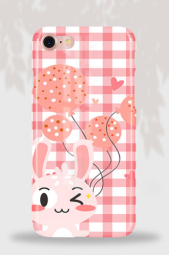 57卡通兔子大耳兔兔子可爱粉色手机壳