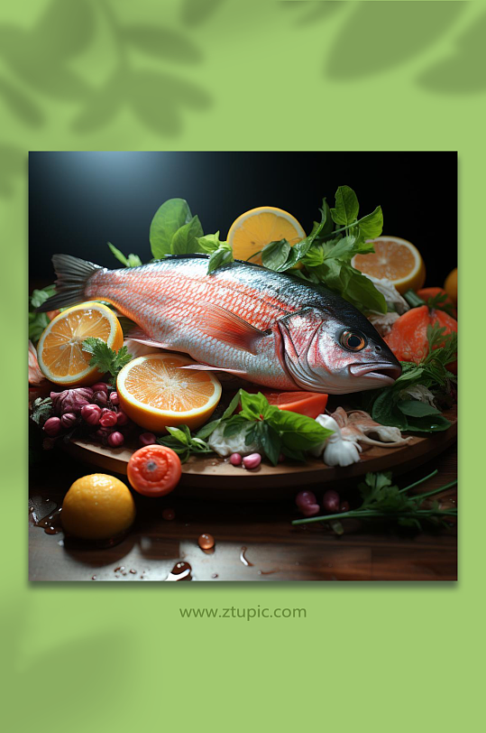 数字艺术海鲜鱼类美食图片