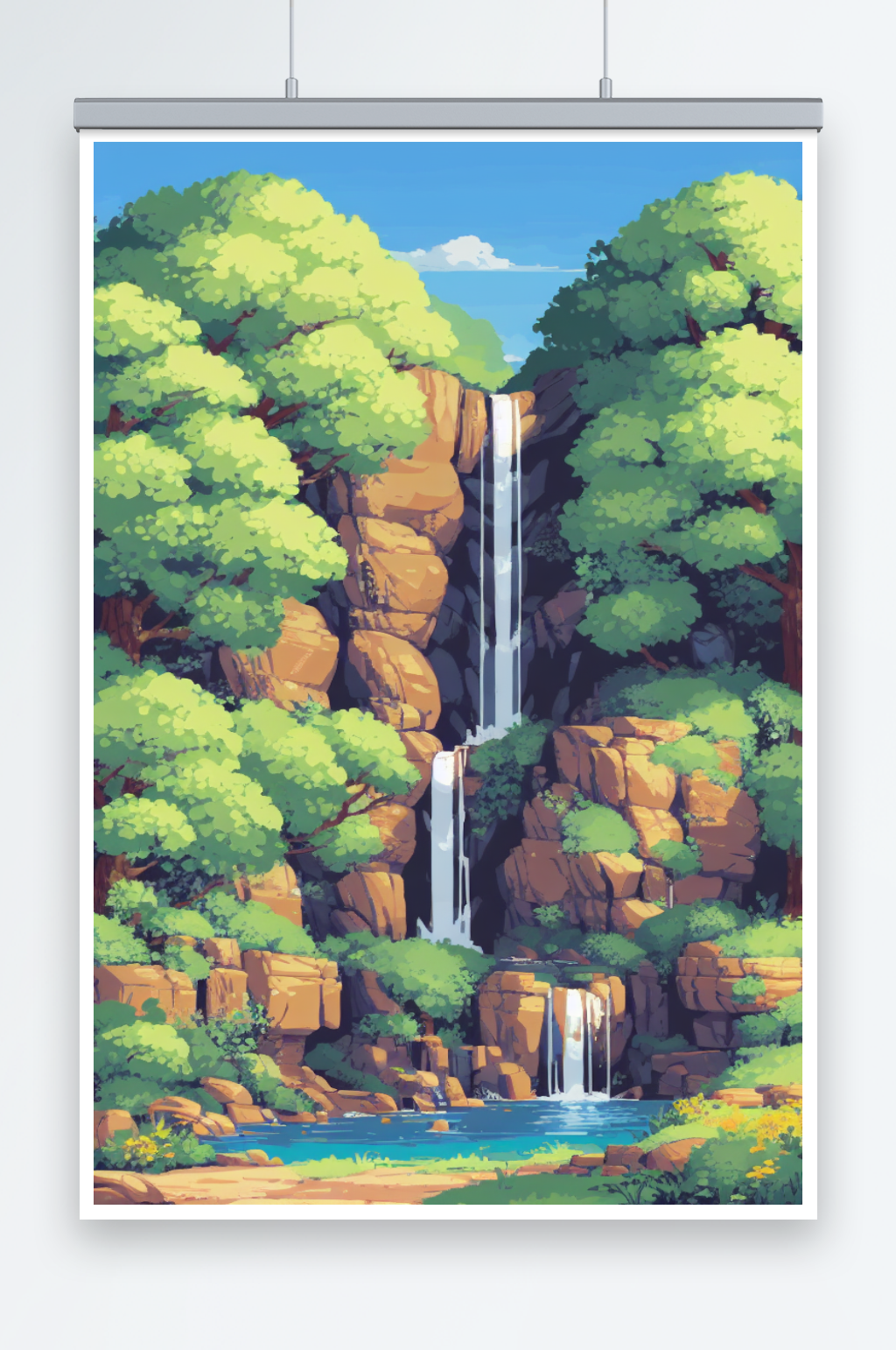 数字艺术郊外风景插画素材