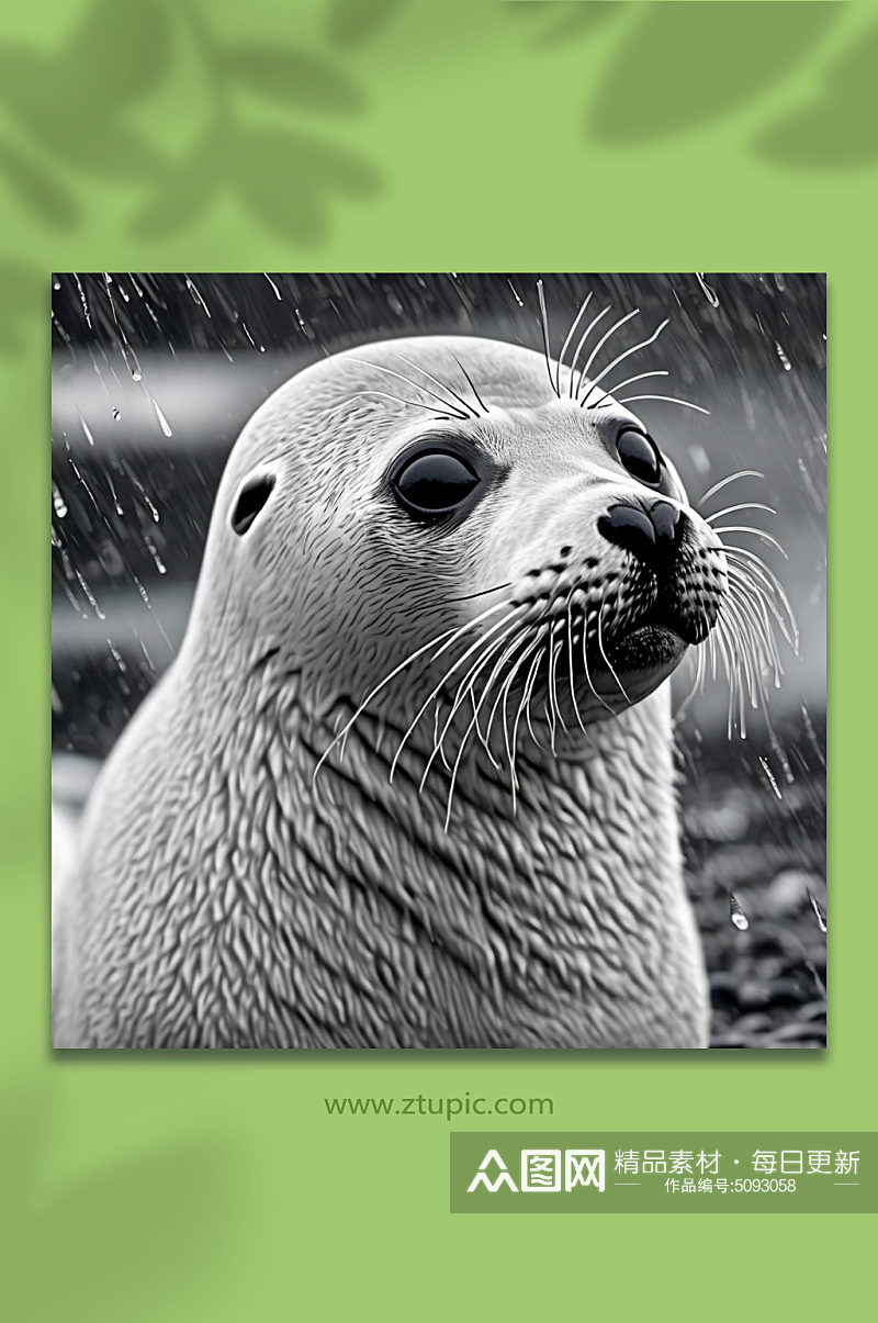 数字艺术海豹动物摄影素材