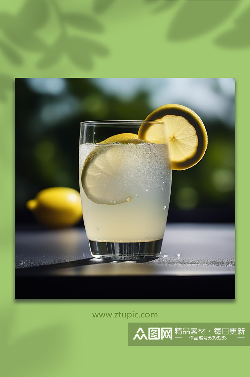 数字艺术冷饮柠檬水摄影图素材