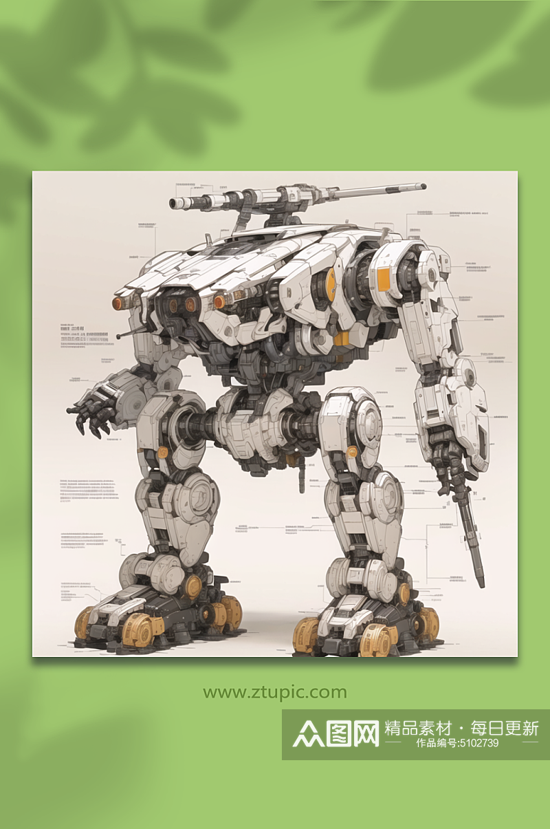 数字艺术工程机甲机器人设计图素材