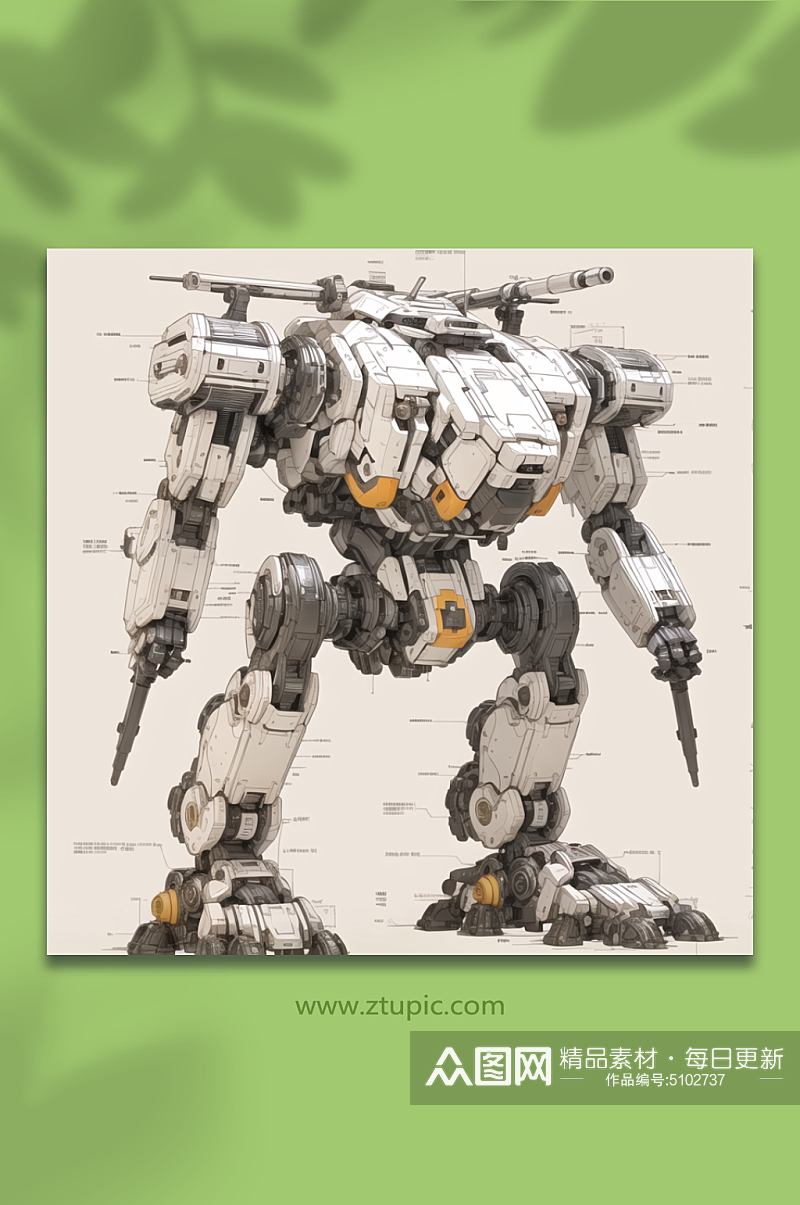 数字艺术工程机甲机器人设计图素材