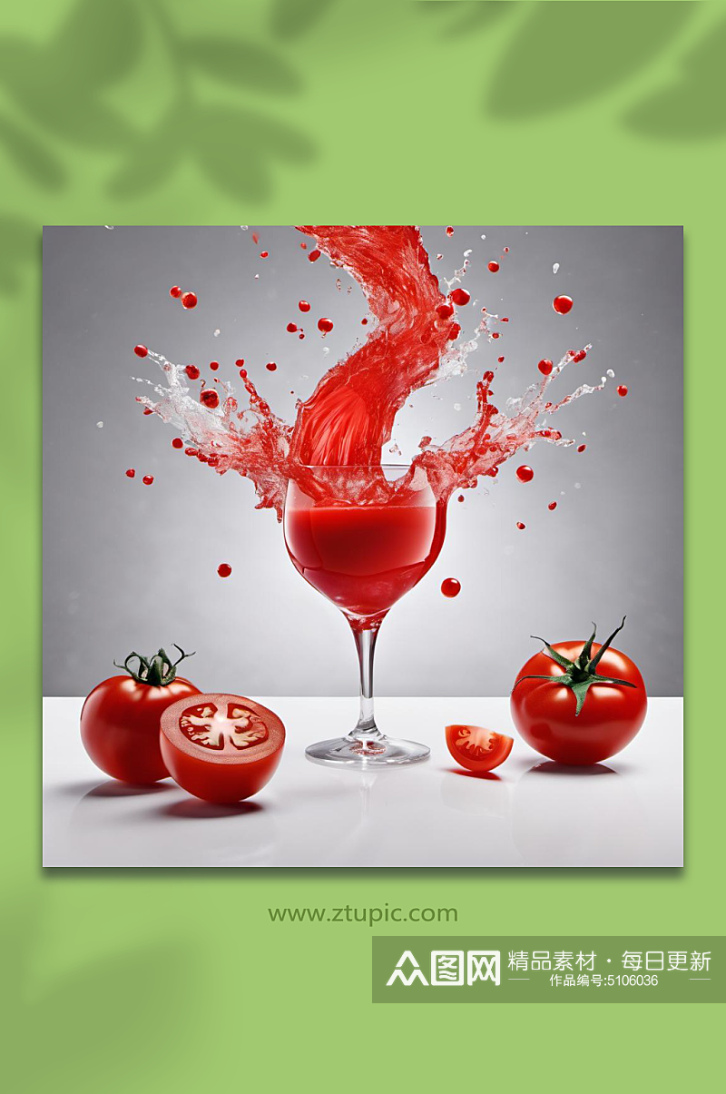 数字艺术食物番茄汁飞溅创意摄影图素材