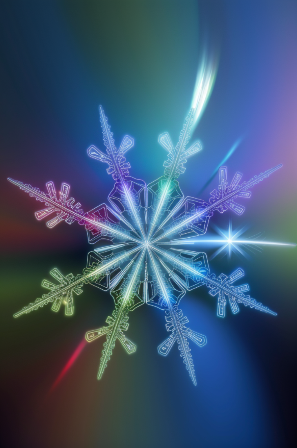 数字艺术冰晶雪花图案素材
