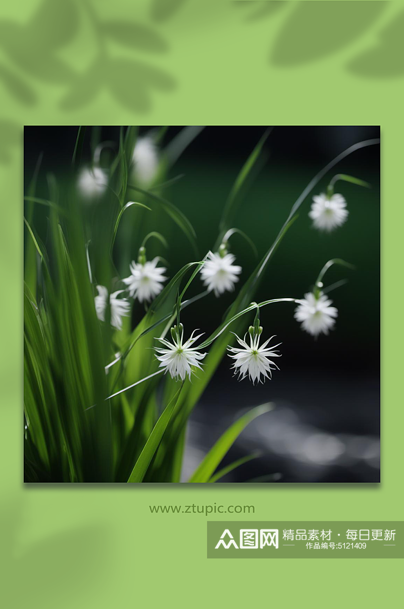 数字艺术小草植物摄影图素材