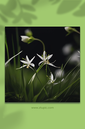 数字艺术小草植物摄影图