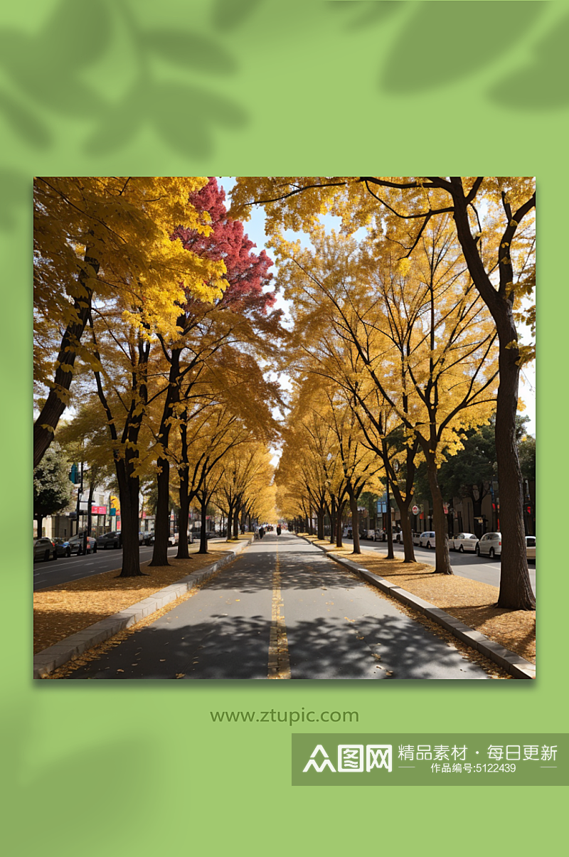 数字艺术秋季落叶摄影图素材