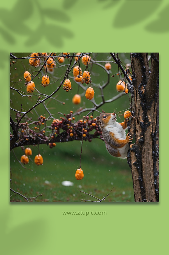 数字艺术松鼠果子动物图片