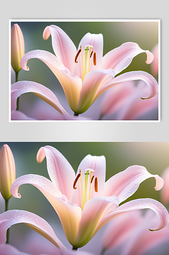 数字艺术花卉百合花摄影图