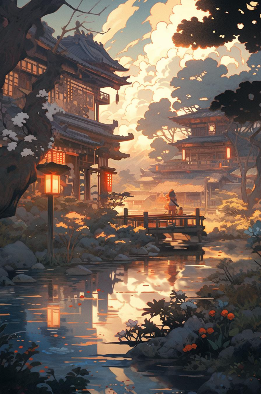 数字艺术中国风风景插画素材