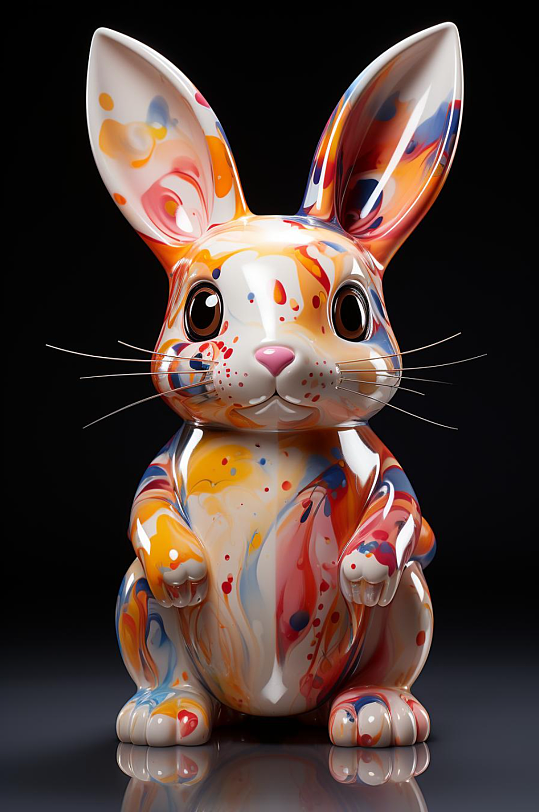 数字艺术彩绘兔生肖