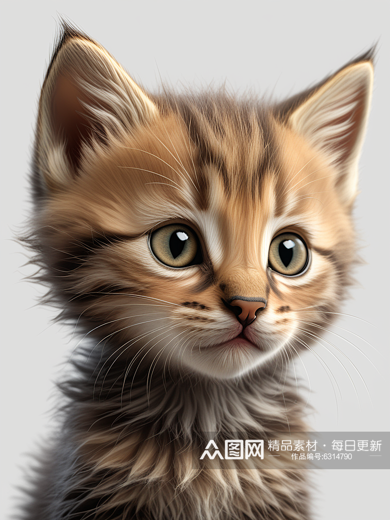 数字艺术宠物插画宠物猫猫咪插画素材