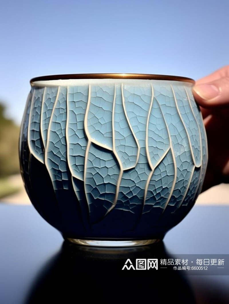 数字艺术中国瓷器钧瓷中国陶瓷酒杯陶瓷酒杯素材