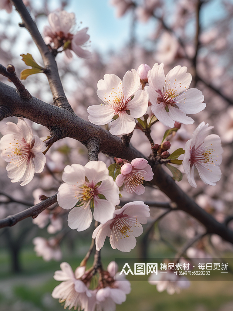 数字艺术大自然摄影桃花花卉春天桃花素材