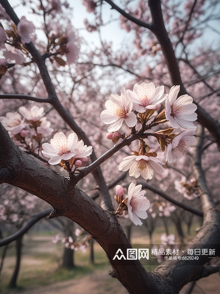 数字艺术大自然摄影桃花花卉春天桃花素材