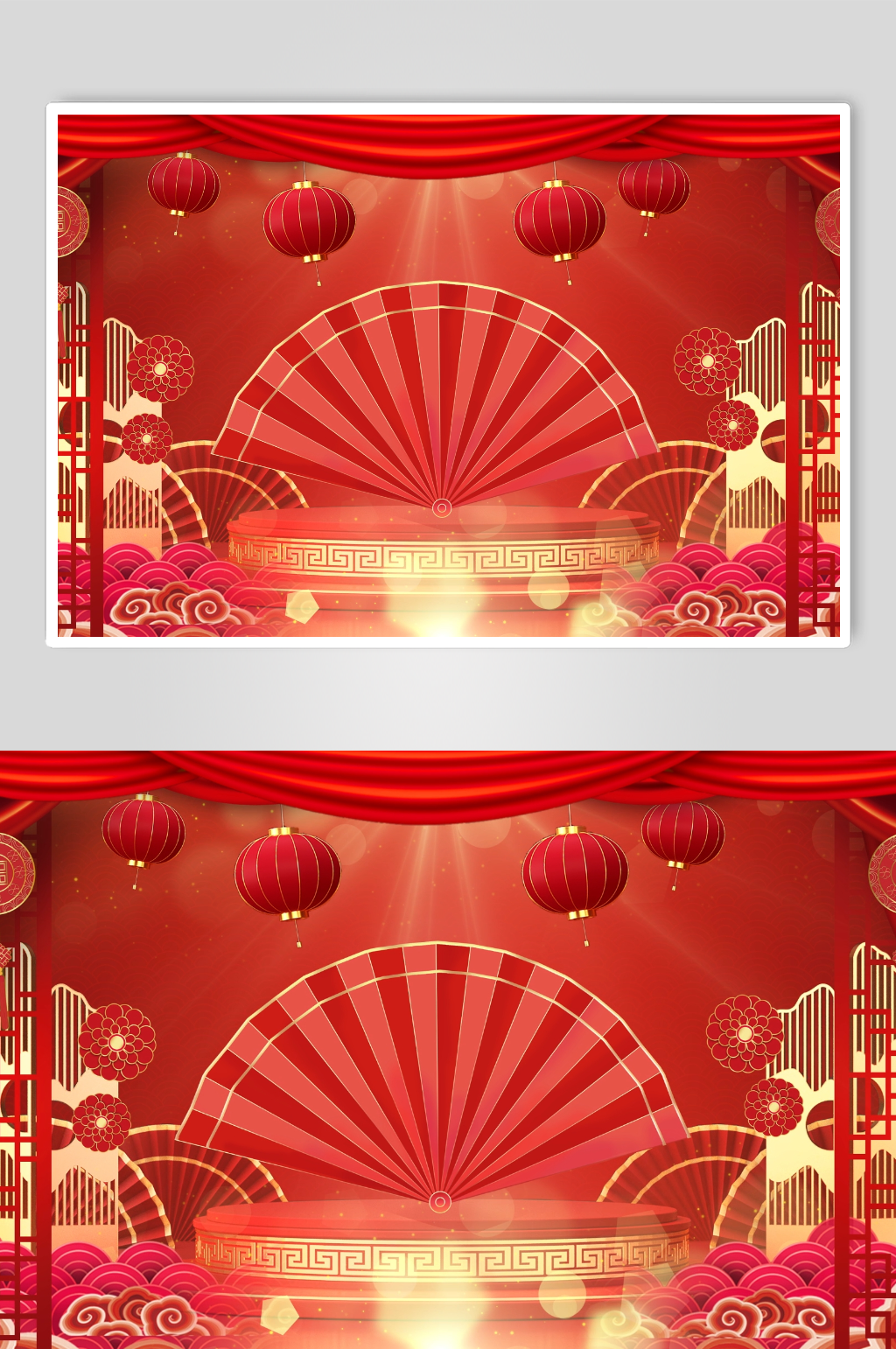 4k龙年元旦喜迎新春粒子开门视频素材