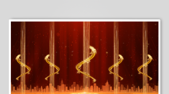 震撼红色金龙2024企业年会片头视频-众图网