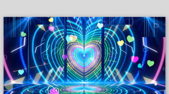 4K爱心动感舞蹈街舞舞台表演背景动感爱心-众图网