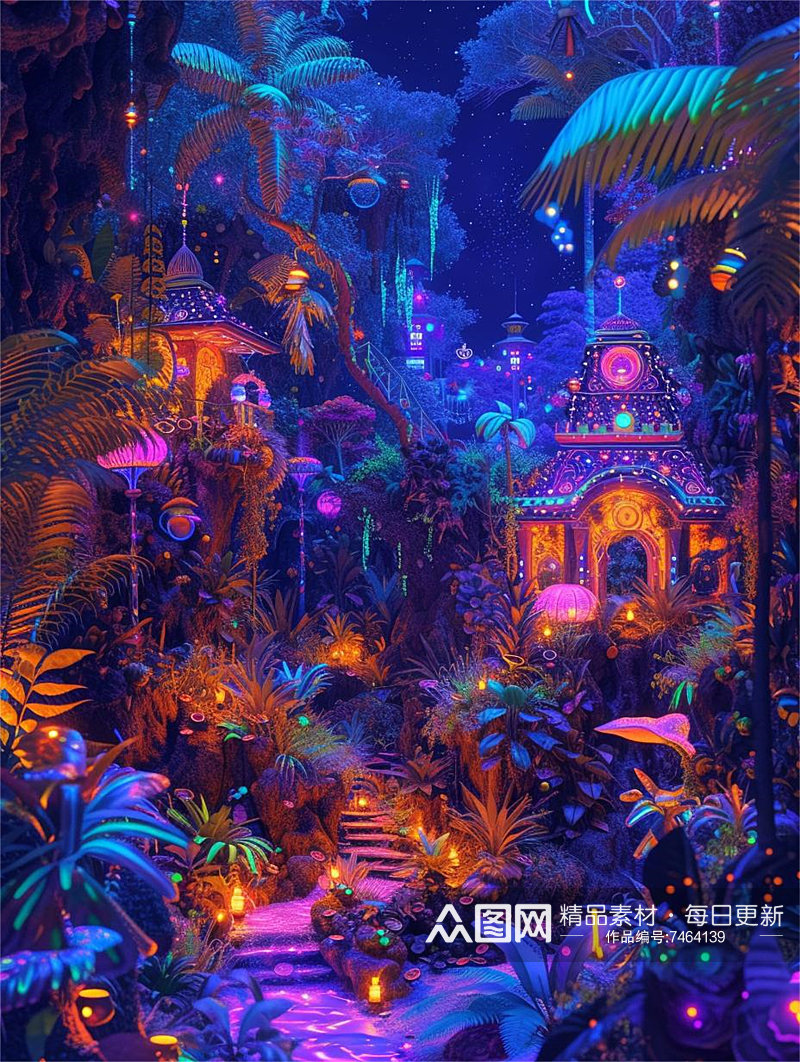 数字艺术超现实科幻插画背景科幻场景素材