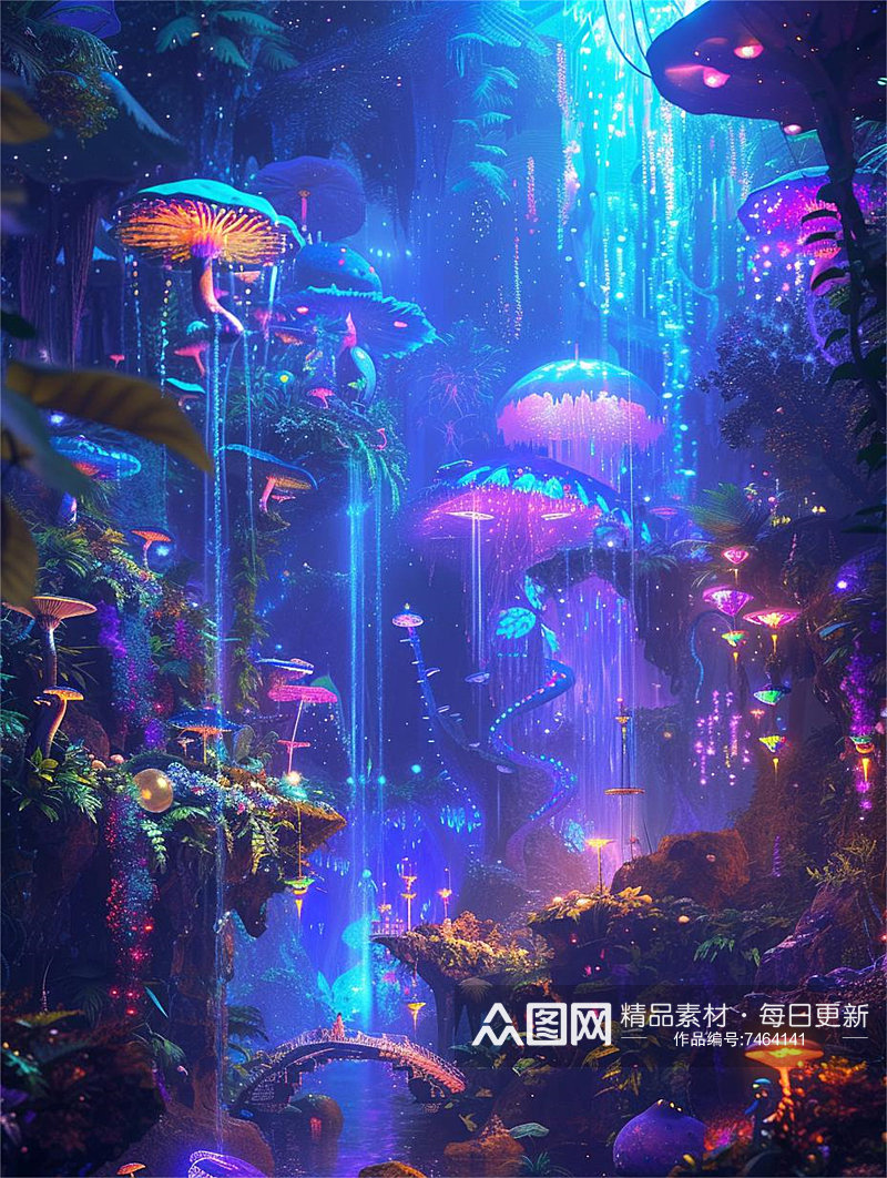 数字艺术超现实科幻插画背景科幻场景素材