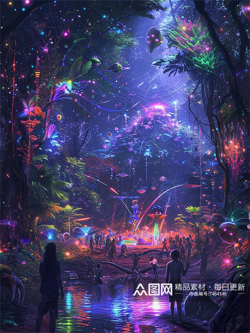 数字艺术超现实科幻插画背景科幻场景素材