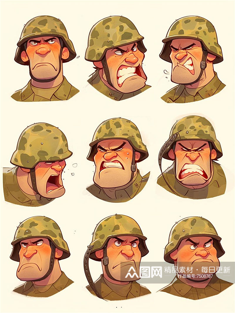 数字艺术头像表情包兵人表情包表情标志素材