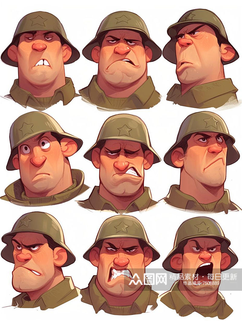 数字艺术头像表情包兵人表情包特种兵头像素材