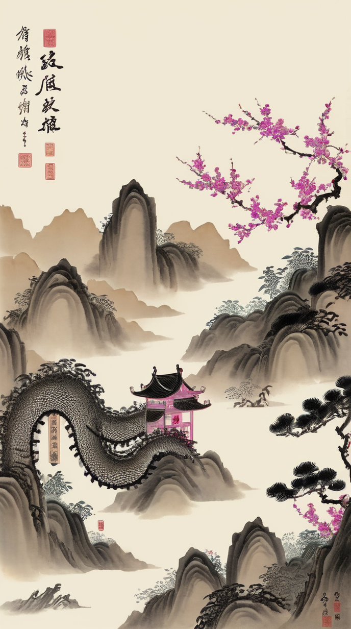 数字艺术花鸟画写意花鸟古代花鸟画素材